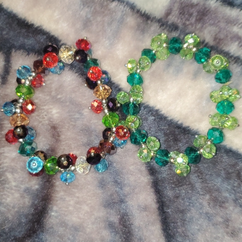 crystal stretch bracelets.